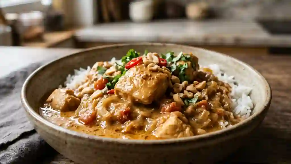 Maffé de poulet crémeux à l'arachide - Photo de présentation
