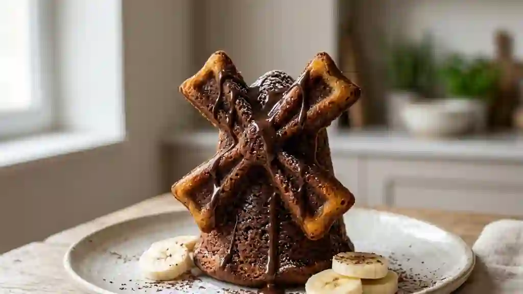 Moulin à vent fondant banane et chocolat noir - Photo de présentation