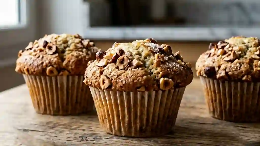 Muffins Moelleux aux Noisettes Croquantes - Photo de présentation