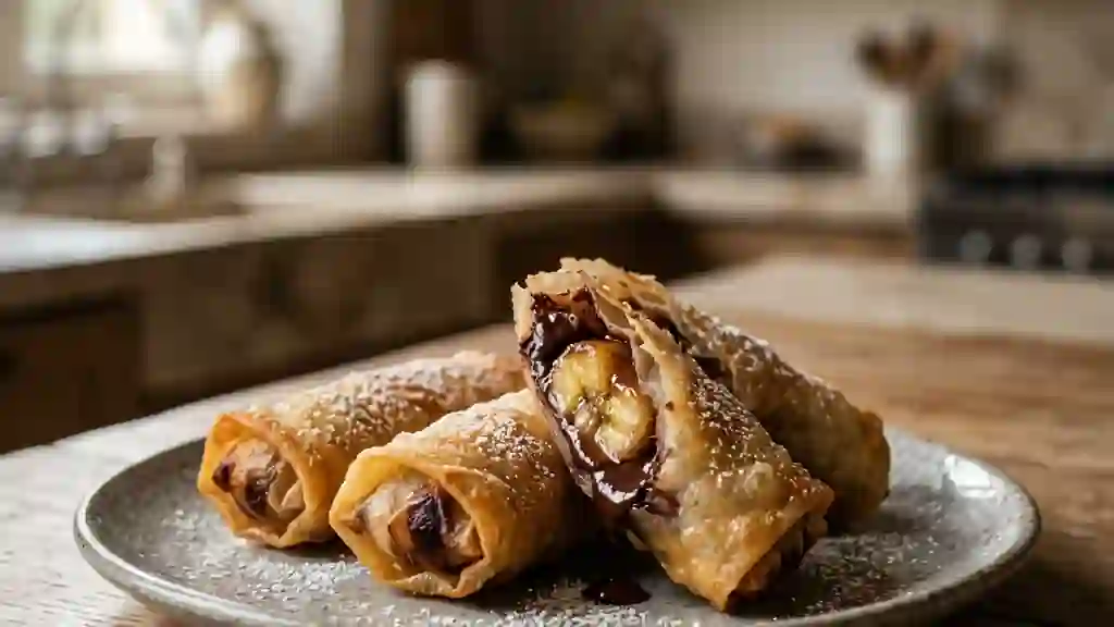 Nems Croustillants Chocolat-Banane - Photo de présentation