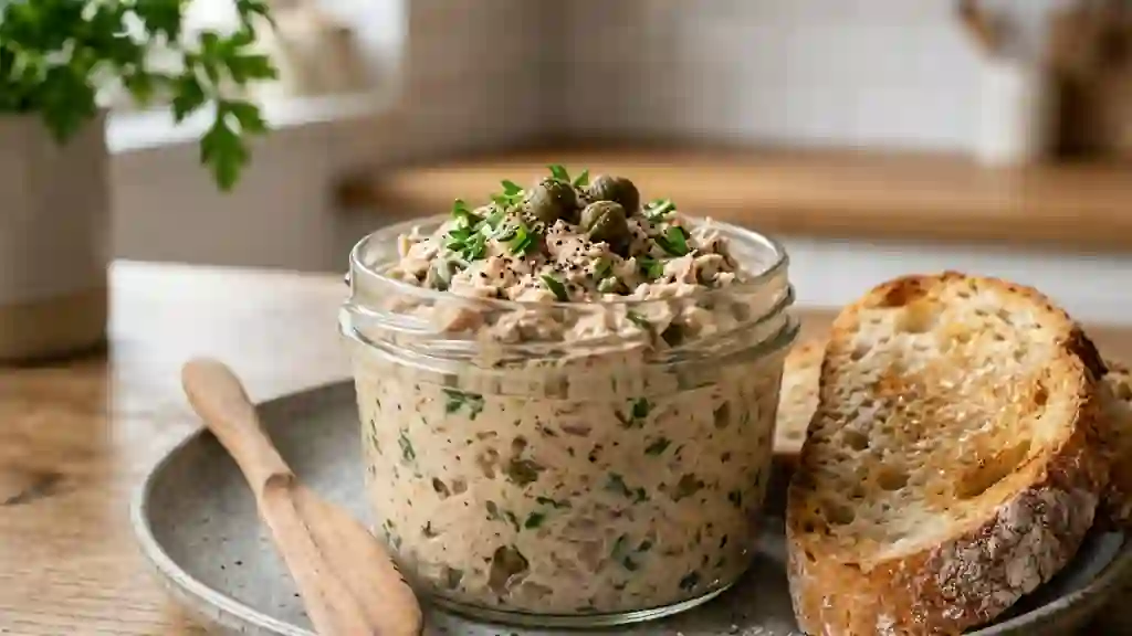 Mousse de thon citronnée et câpres croquantes - Photo de présentation