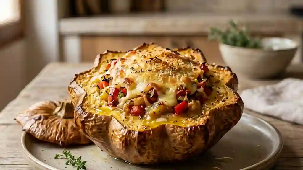 Pâtisson Farci au Fromage et Tomates - Photo de présentation