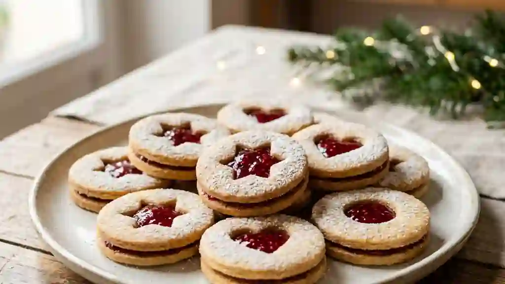 Sablés de Noël fondants cœur framboise - Photo de présentation