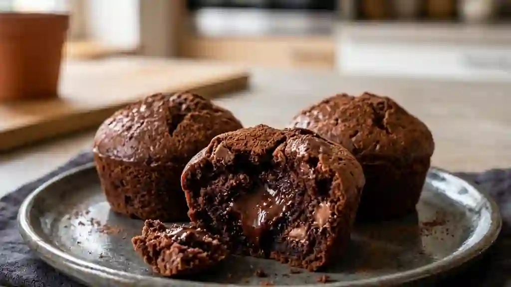 Moelleux fondants aux deux chocolats - Photo de présentation