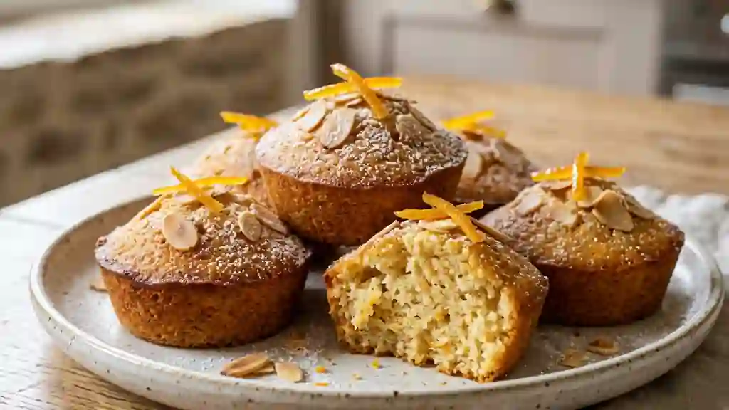 Moelleux fondants à l'amande et zeste d'orange - Photo de présentation