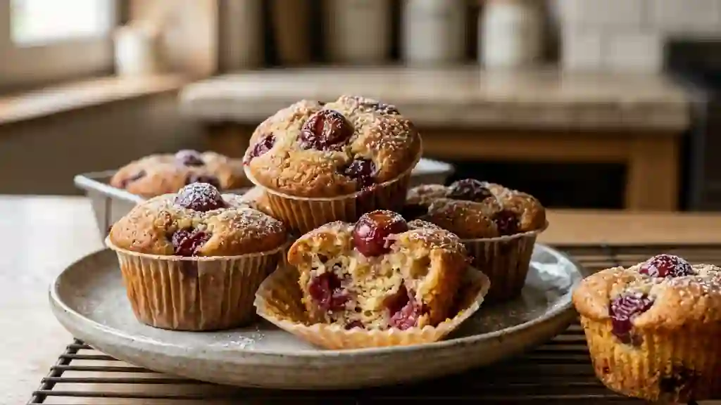 Moelleux aux cerises et riz complet - Photo de présentation