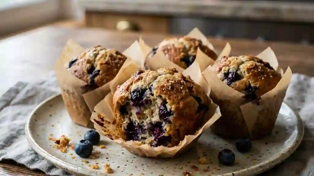 Muffins aux Myrtilles Fondants et Vanillés - Photo de présentation