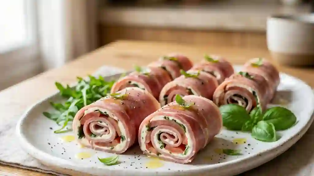 Bouchées de jambon fondantes tomate-basilic - Photo de présentation