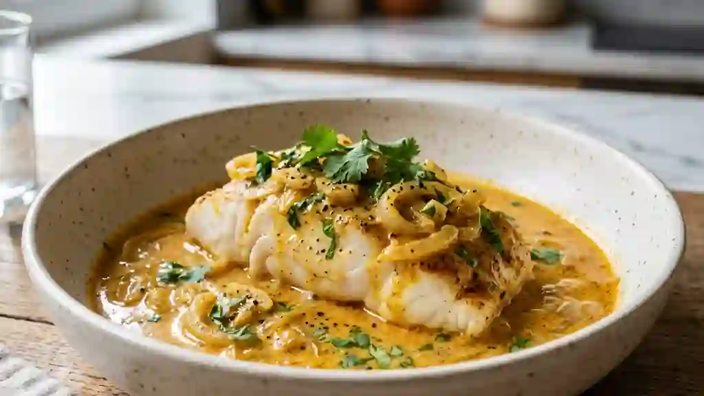 Poisson onctueux au lait de coco et curry - Photo de présentation