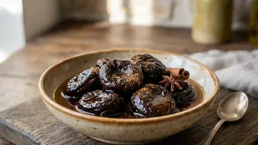 Pruneaux fondants infusés au thé noir et miel - Photo de présentation