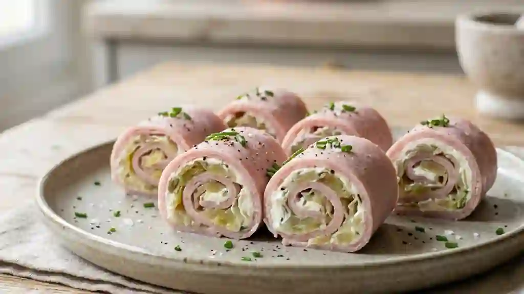 Roulés de jambon fondants aux poireaux - Photo de présentation