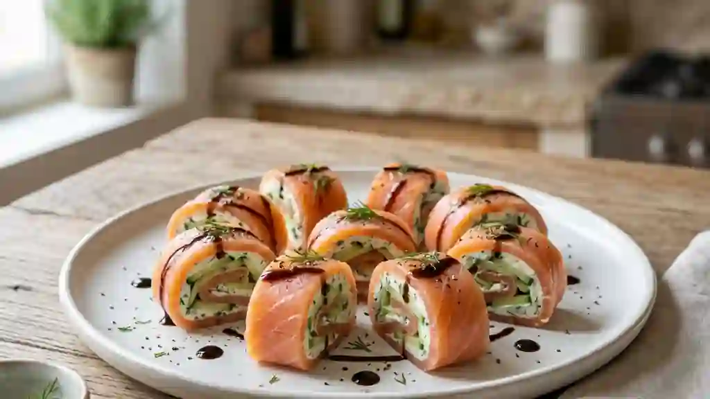 Bouchées nordiques au saumon et fromage frais - Photo de présentation