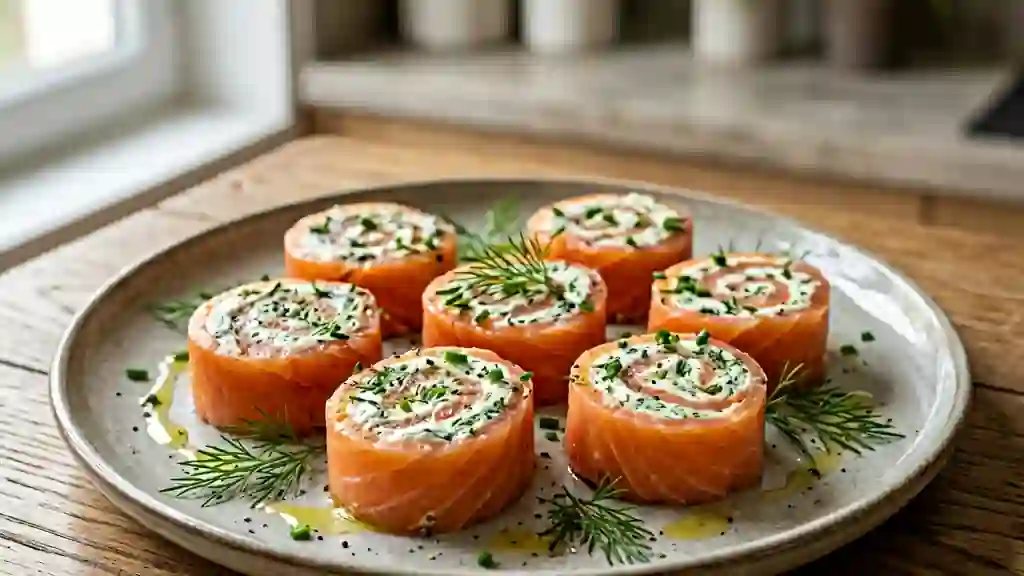 Bouchées de saumon fumé au fromage citronné - Photo de présentation
