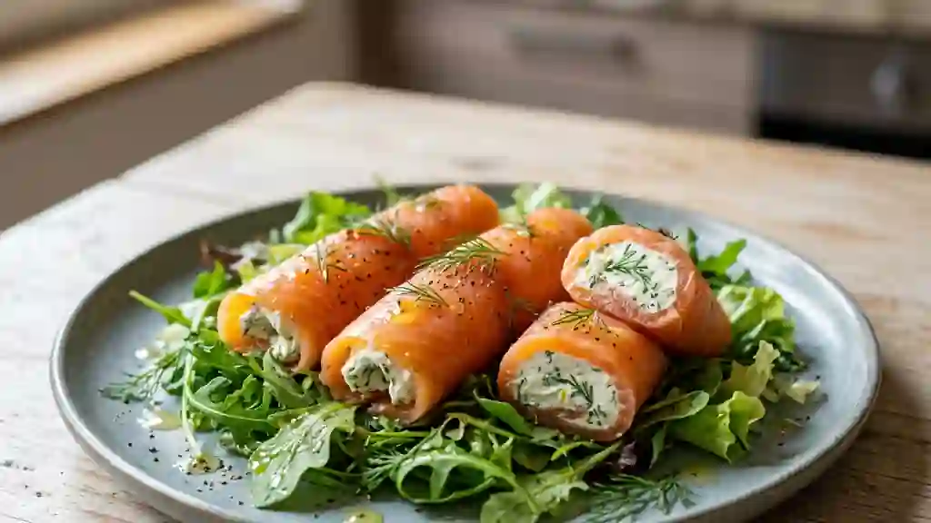 Rouleaux de saumon fumé fondants et citronnés - Photo de présentation