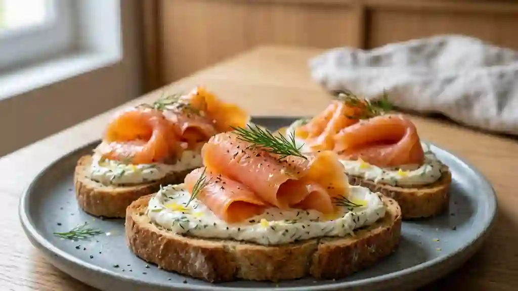Tartines saumon fumé et mascarpone onctueux - Photo de présentation