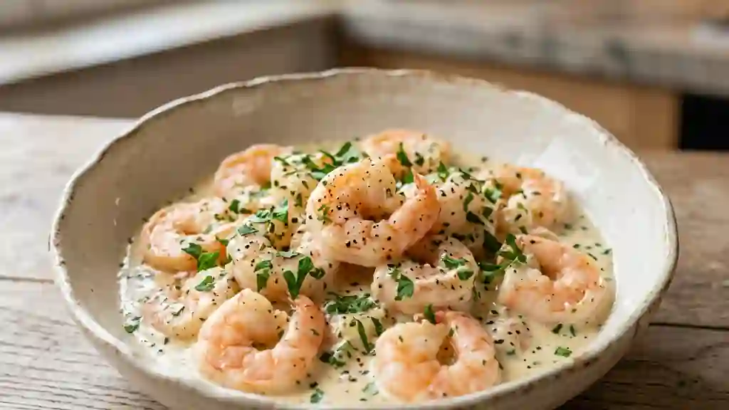 Scampis fondants au Boursin ail et herbes - Photo de présentation