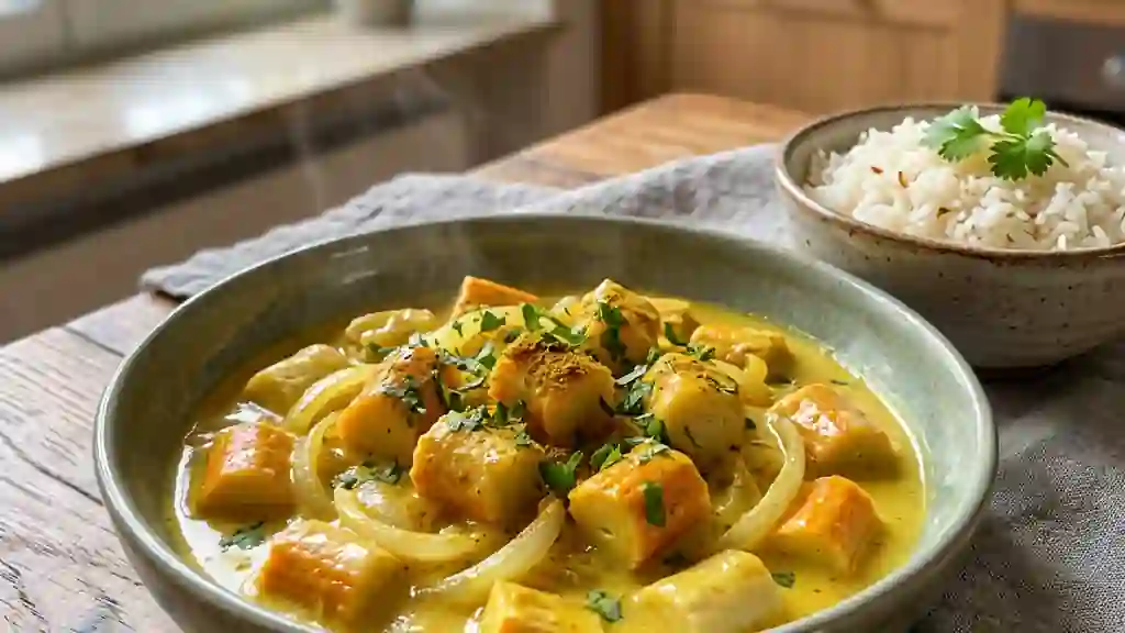 Poêlée de surimi crémeuse au curry - Photo de présentation