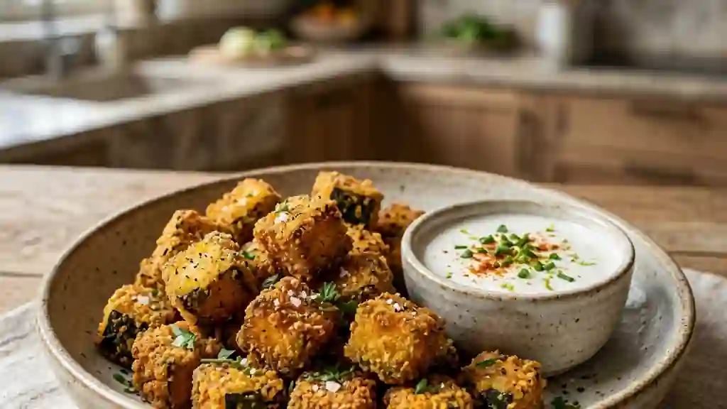 Croustillants de courgette au curry et coco - Photo de présentation