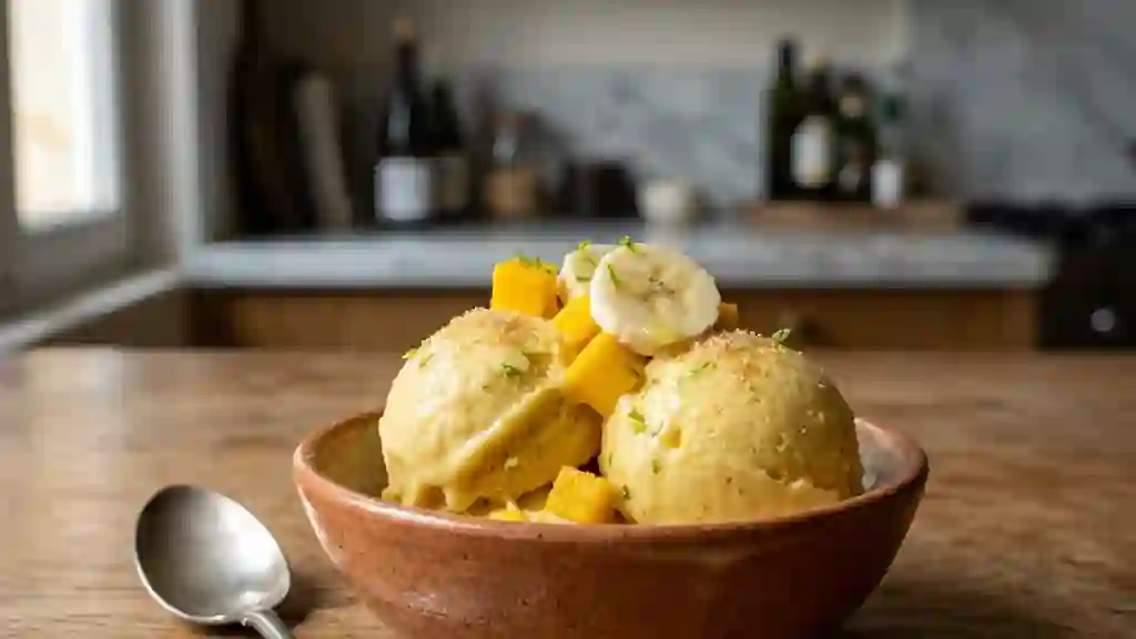 Duo glacé mangue-banane ultra crémeux - Photo de présentation