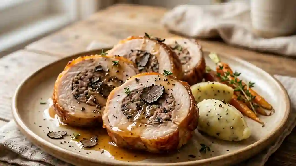 Dinde farcie à la truffe noire fondante - Photo de présentation