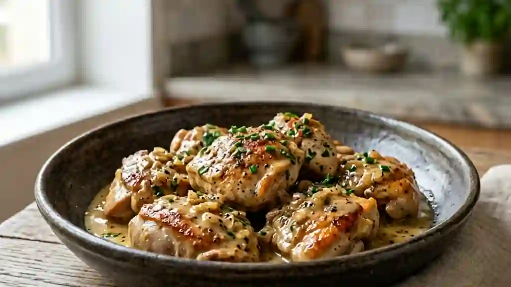 Dindonneau à la diable, sauce crémeuse piquante - Photo de présentation