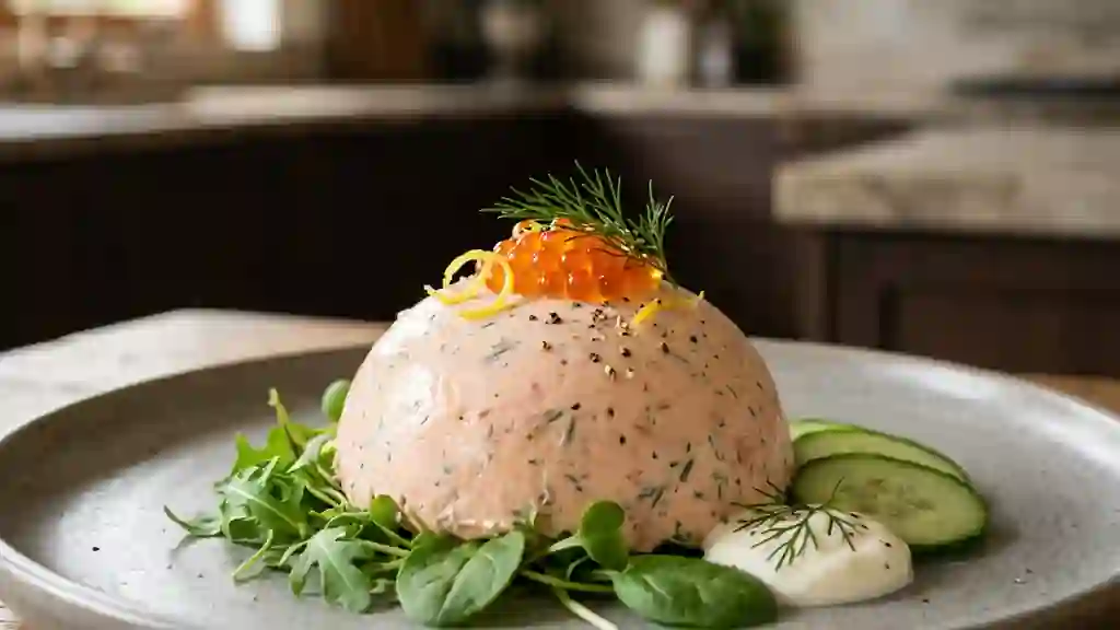 Dôme de saumon onctueux au fromage frais et aneth - Photo de présentation