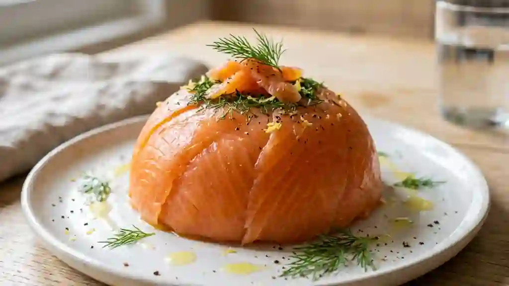 Dôme onctueux saumon fumé et poivrons grillés - Photo de présentation