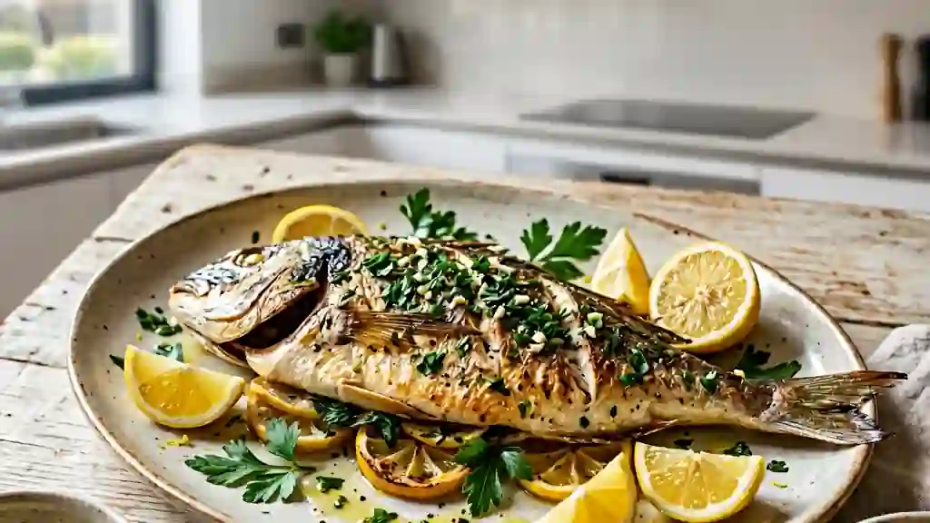 Dorade rôtie au persil et citron - Photo de présentation