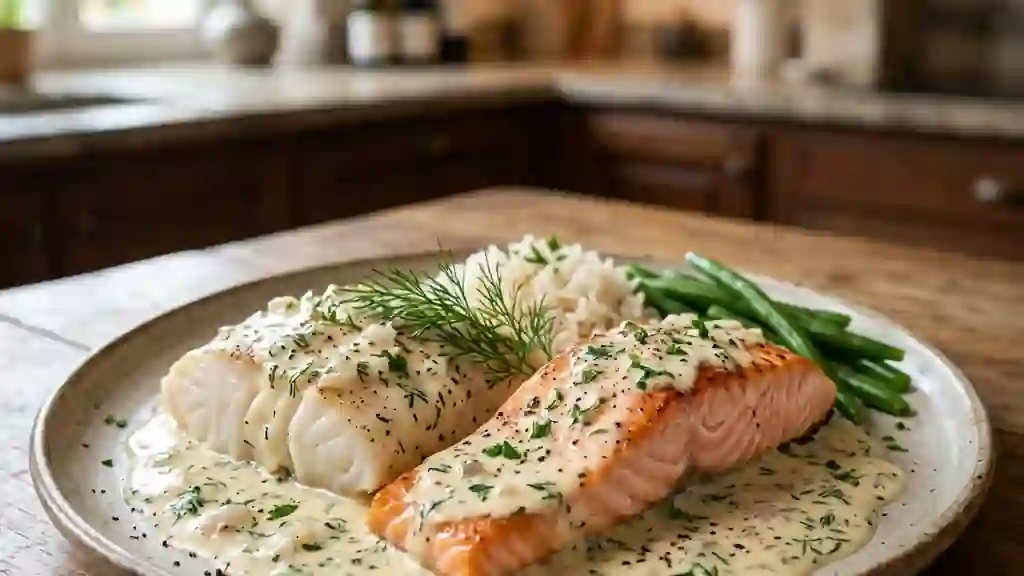 Duo de Poisson Fondant Sauce Citronnée - Photo de présentation
