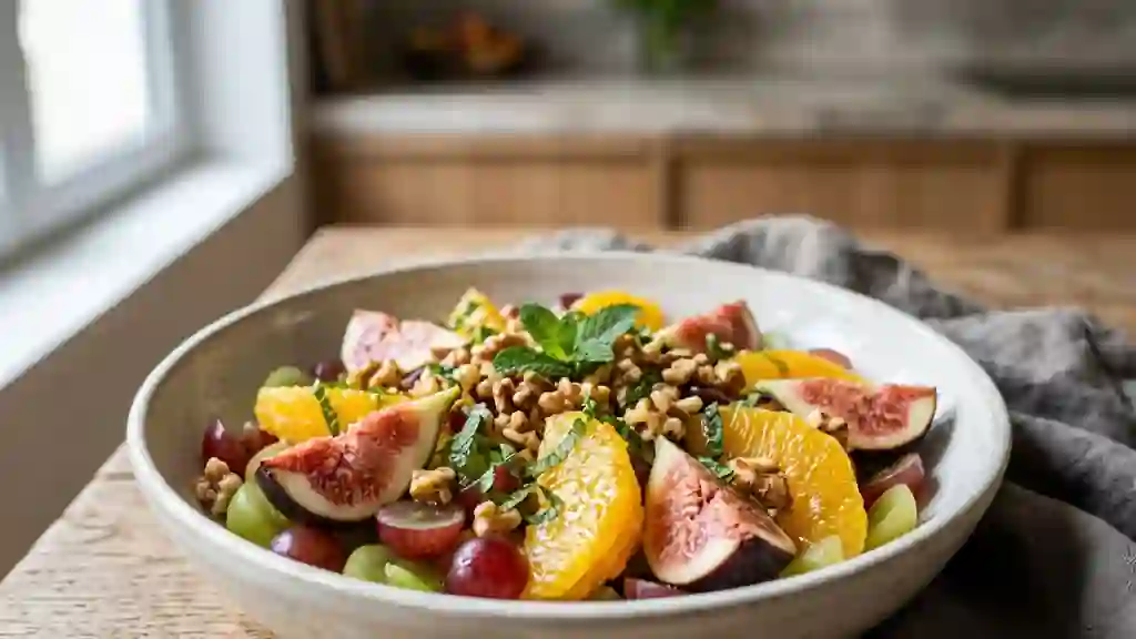 Duo d'oranges et figues aux noix croquantes - Photo de présentation