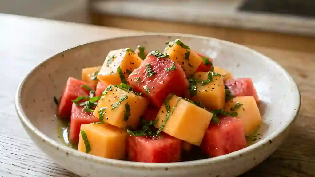Duo pastèque melon à l'infusion de thé vert - Photo de présentation