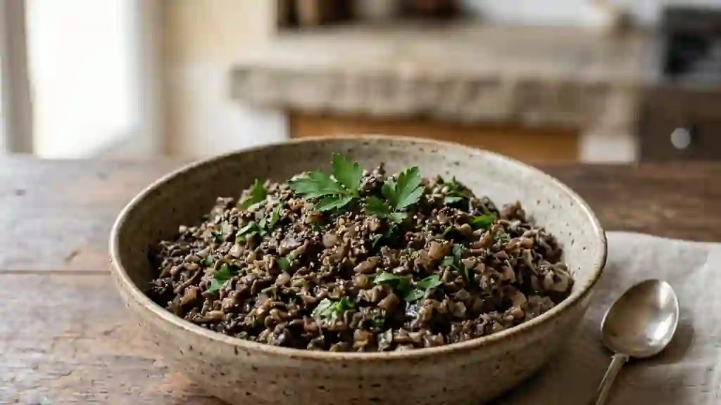 Duxelles de champignons intense et fondante - Photo de présentation