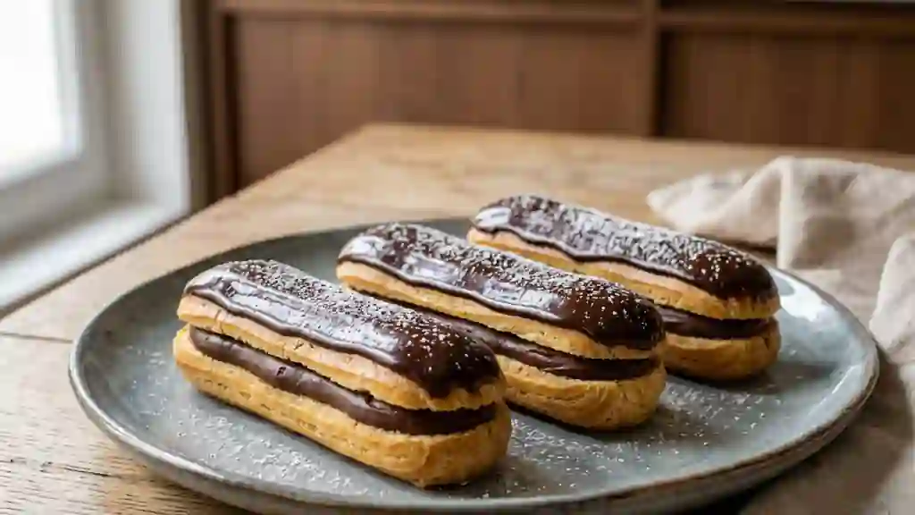 Éclairs au chocolat fondants et craquants - Photo de présentation