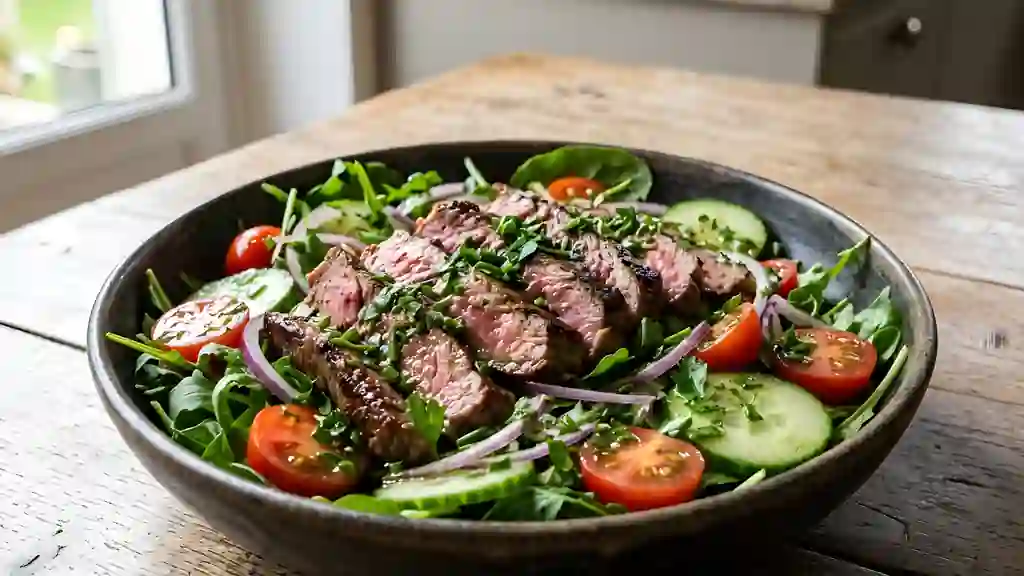 Émincé de bœuf tendre aux herbes fraîches - Photo de présentation