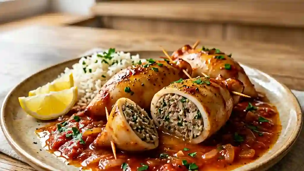 Encornets farcis à la portugaise - Photo de présentation