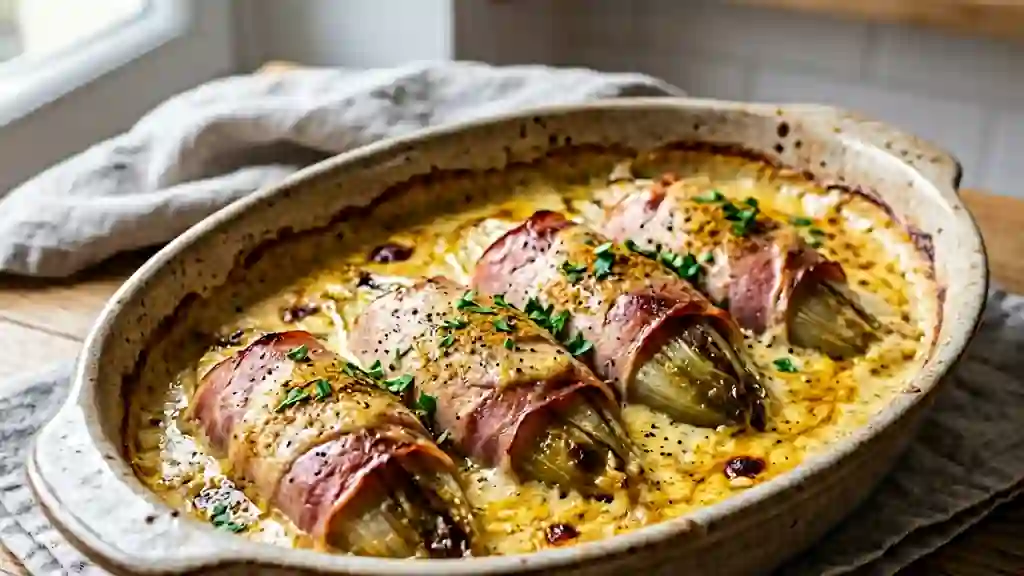 Endives au jambon fondantes et légères - Photo de présentation