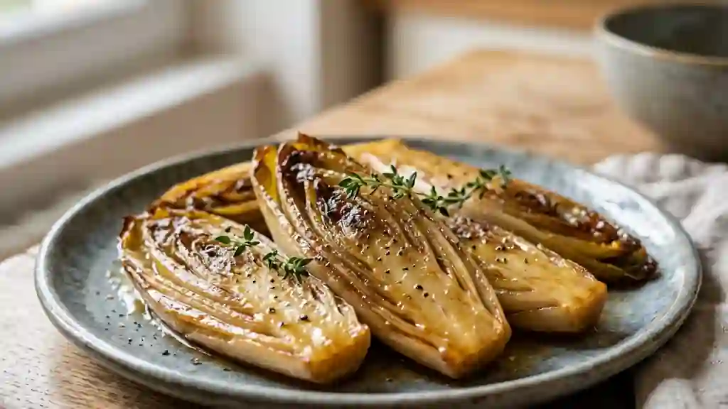 Endives fondantes caramélisées au beurre - Photo de présentation