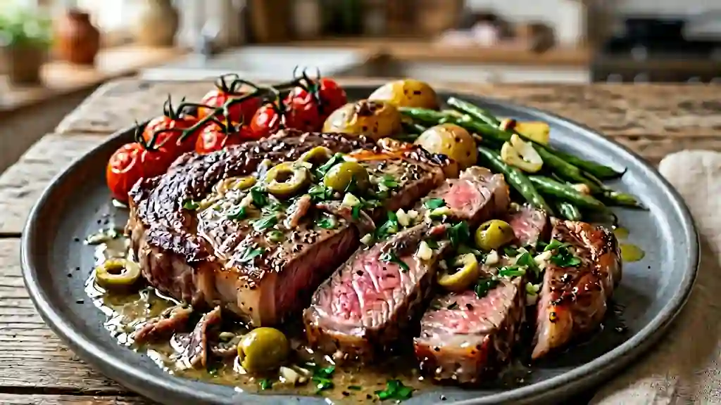 Entrecôte Grillée, Sauce Iodée Anchois-Olives - Photo de présentation