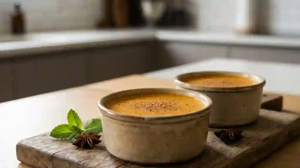 Entremets fondant au potiron et épices douces - Photo de présentation