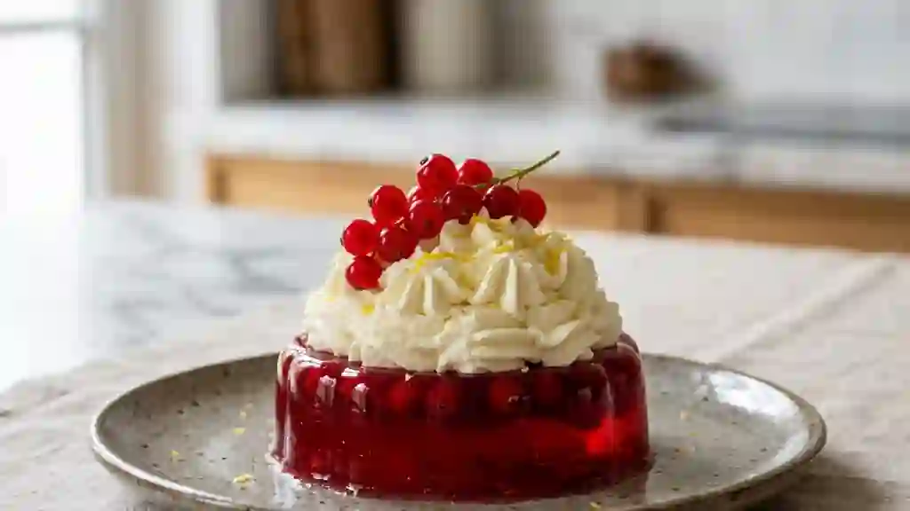 Nuage acidulé aux groseilles et chantilly - Photo de présentation