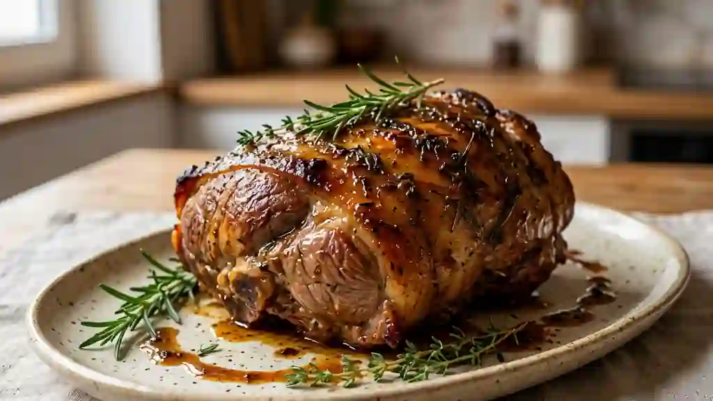 Épaule d'agneau fondante aux herbes - Photo de présentation