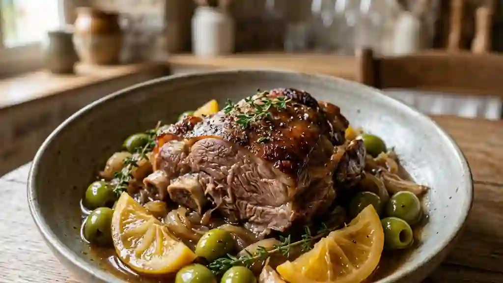 Épaule d'agneau fondante aux citrons confits - Photo de présentation