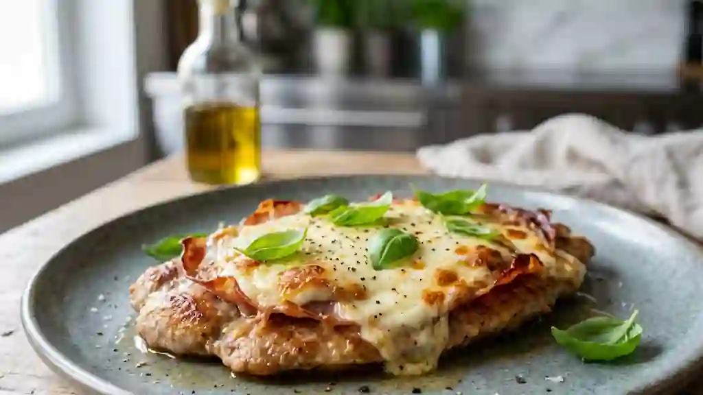 Escalope Borsalino fondante au jambon de Parme - Photo de présentation