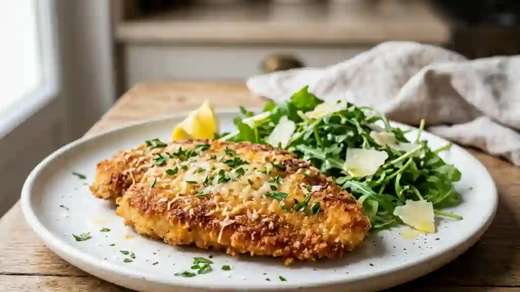 Escalope de dinde croustillante au parmesan - Photo de présentation