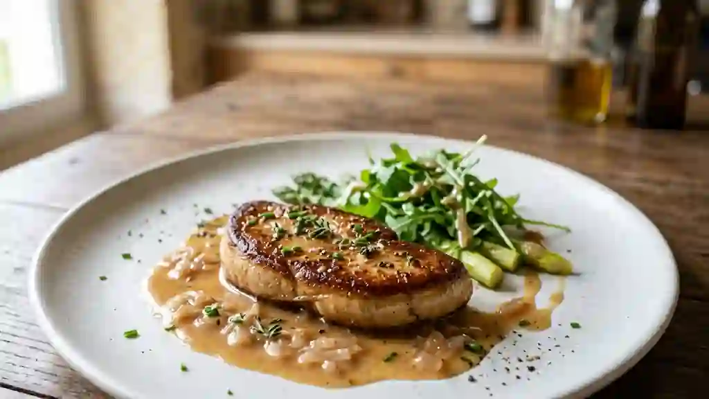 Escalope de foie d'oie rôtie au miel et cannelle - Photo de présentation