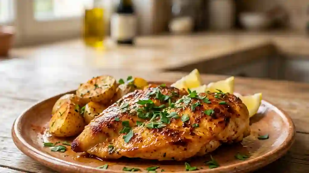 Escalope de poulet tendre au paprika et citron - Photo de présentation