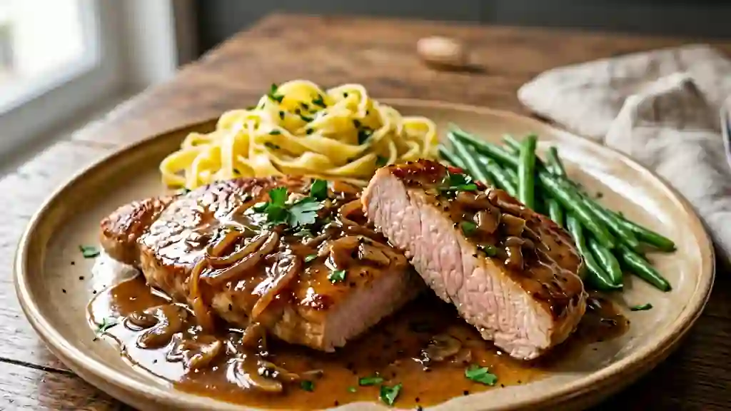 Escalope de Veau au Marsala, Crème et Fondant - Photo de présentation
