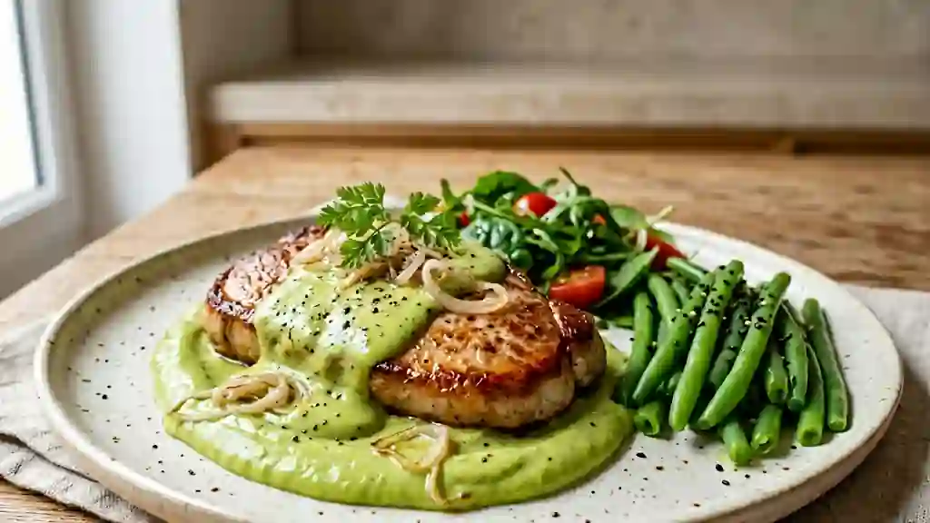 Veau fondant et sa crème d'avocat onctueuse - Photo de présentation