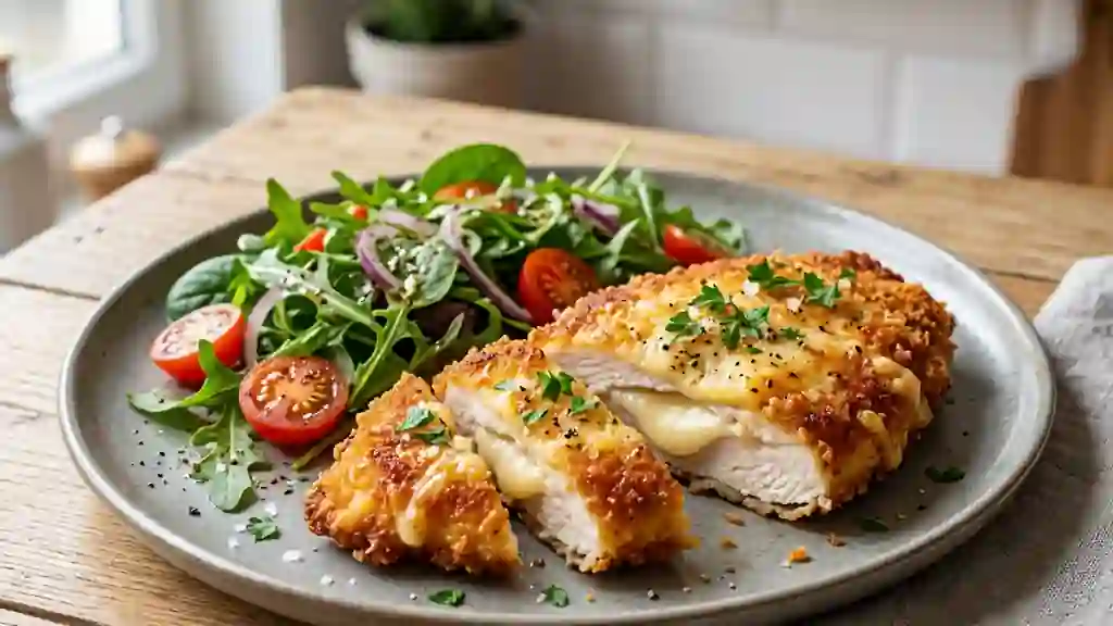 Escalope panée au cœur fondant d'emmental - Photo de présentation