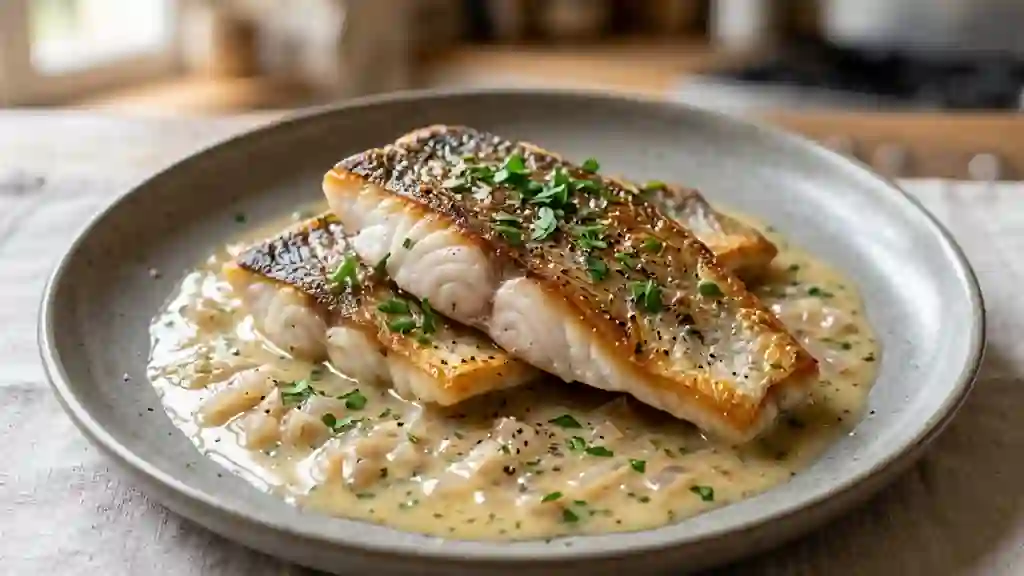 Bar en marinière au beurre blanc - Photo de présentation
